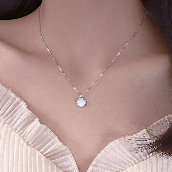 PONYKISS 925 فضة شل قلادة سلاسل القلائد للنساء لطيف الحيوان غرامة مجوهرات الحد الأدنى اكسسوارات في الصيف #3