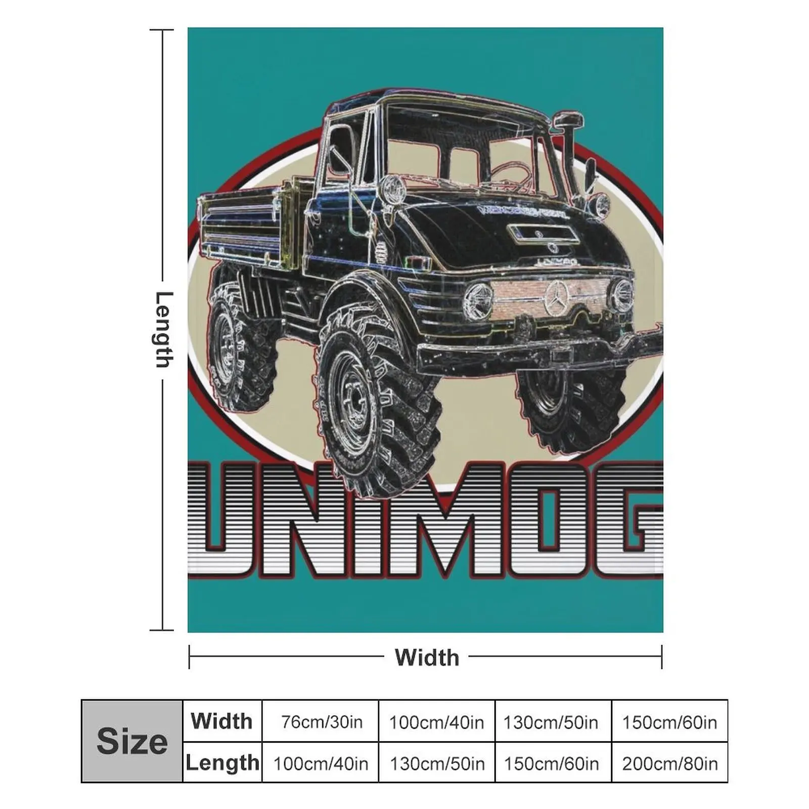 UNIMOG المدرسة القديمة (خلفية النعناع) رمي بطانية التخييم لفصل الشتاء بطانيات فروي رقيقة