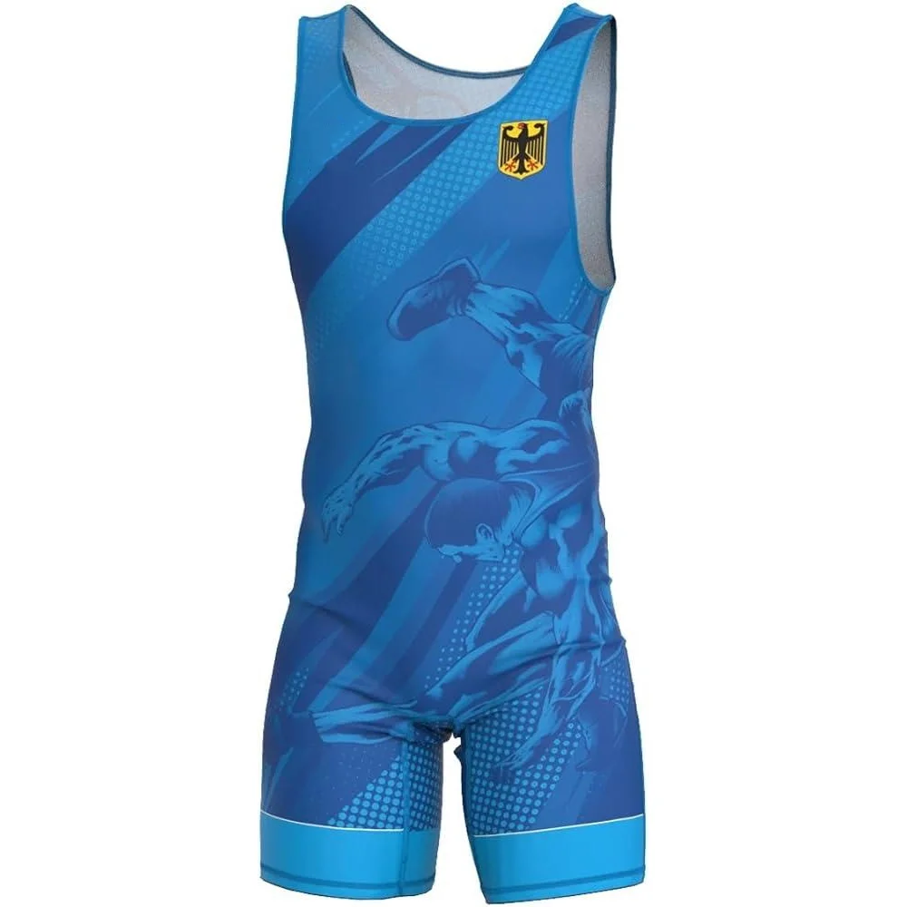 2025 Canottiera da wrestling da uomo Uniforme Canotte avanzate Abbigliamento Treno Attrezzatura da wrestling Corsa Speedsuit Abbigliamento sportivo Collant da boxe