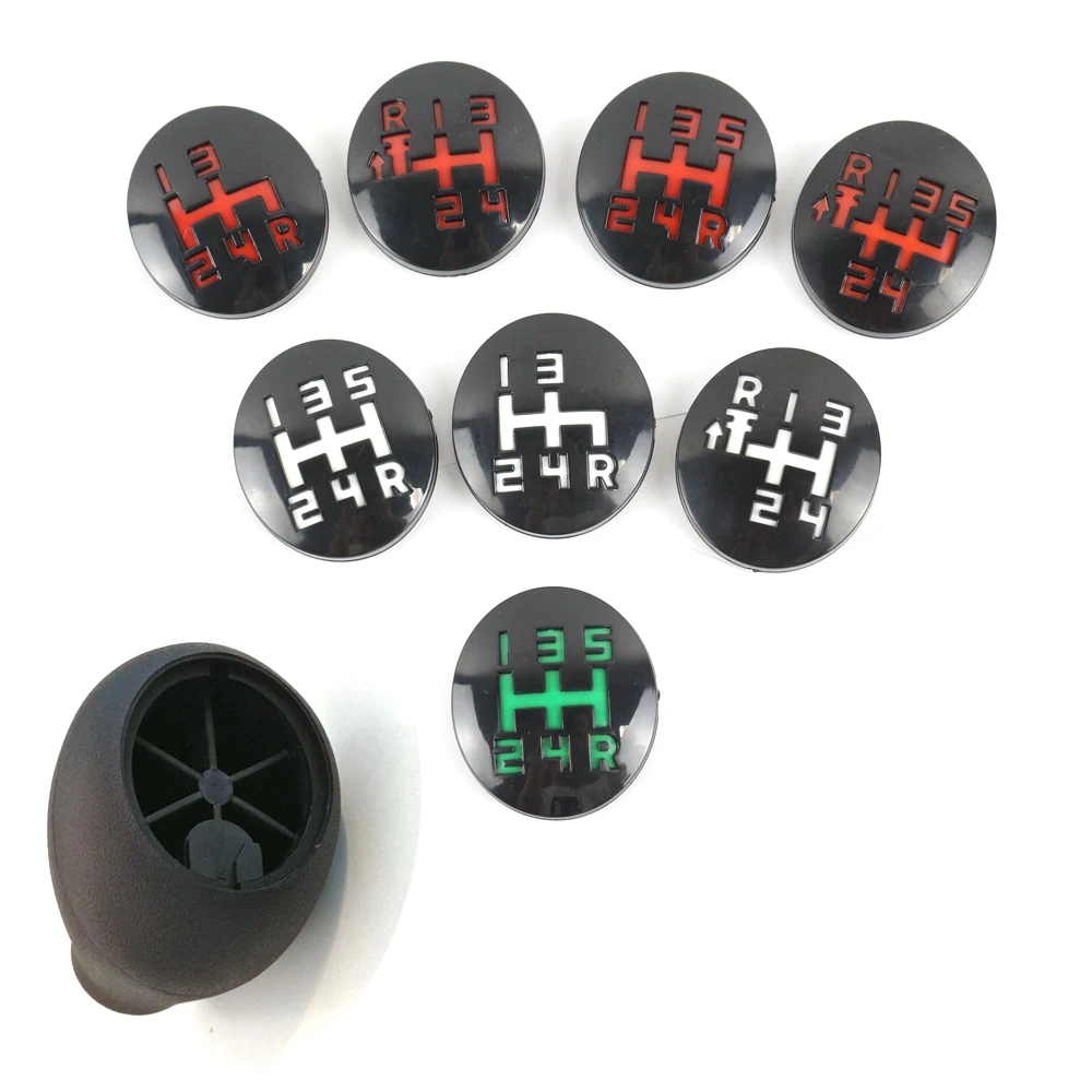 For Peugeot 504 505 309 205 GTI CTI 4/5 Speed Car Gear Shift Knob Badge Head Emblem Cap Lever Shifter Stick Top Cover