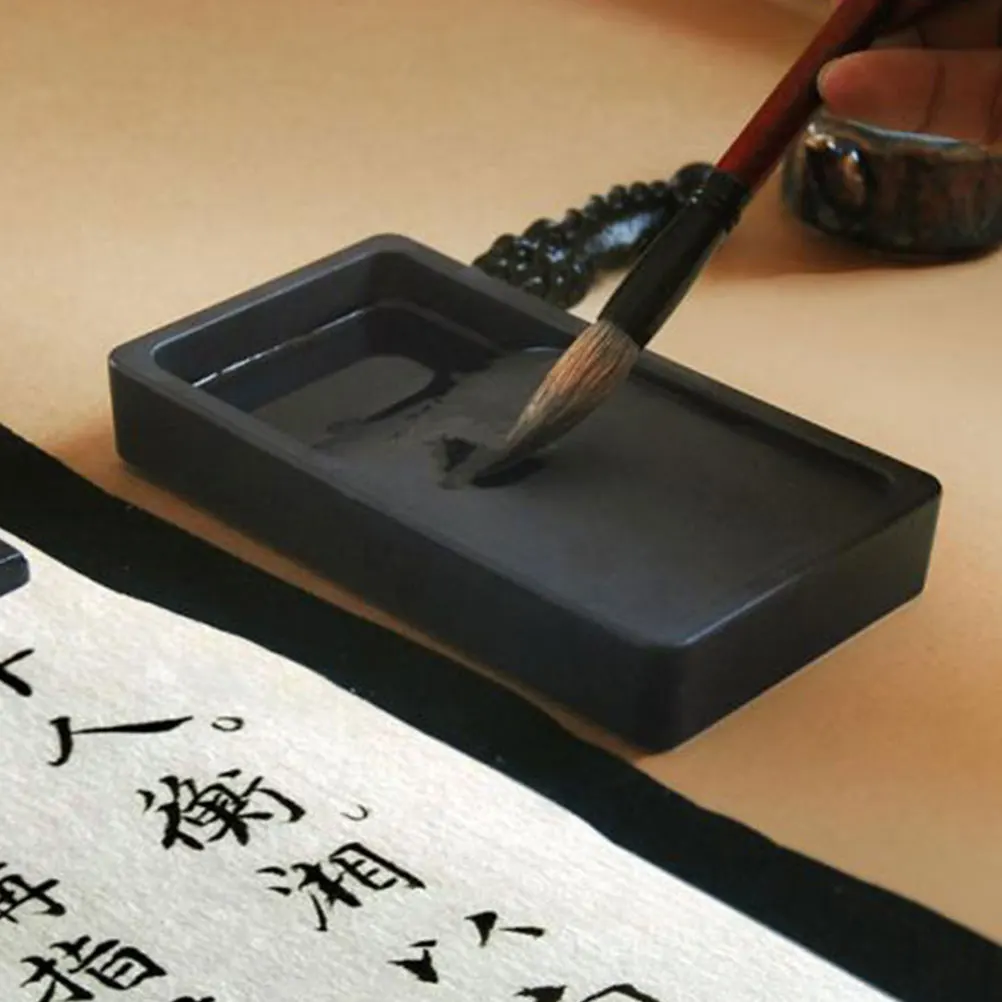 3 pcs Portable Inkstone Double-Sided Inkslabs Lightweight Practical Ink Container For Calligraphy Painting Student Durable