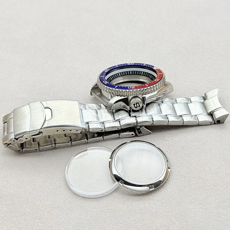 42mm Watch Case Set SKX007 Case with 30.5mm Chapter Ring 38mm*31.5mm Bezel insert Sapphire Mirror For NH35 NH36 4R 7S Movement