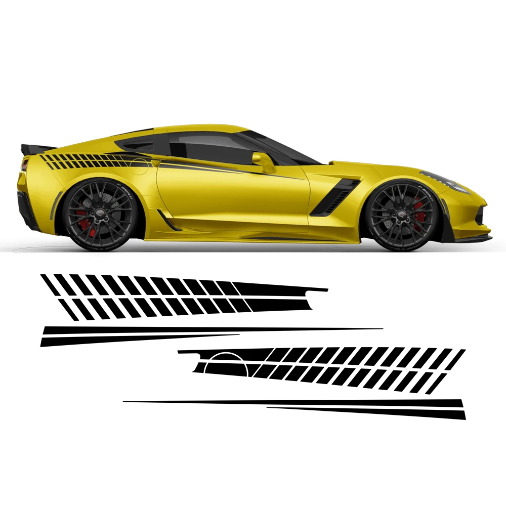 

Car Vinyl Stickers For Chevrolet CORVETTE C7 2014-2019 body exterior modification customized Sport Center Racing decals