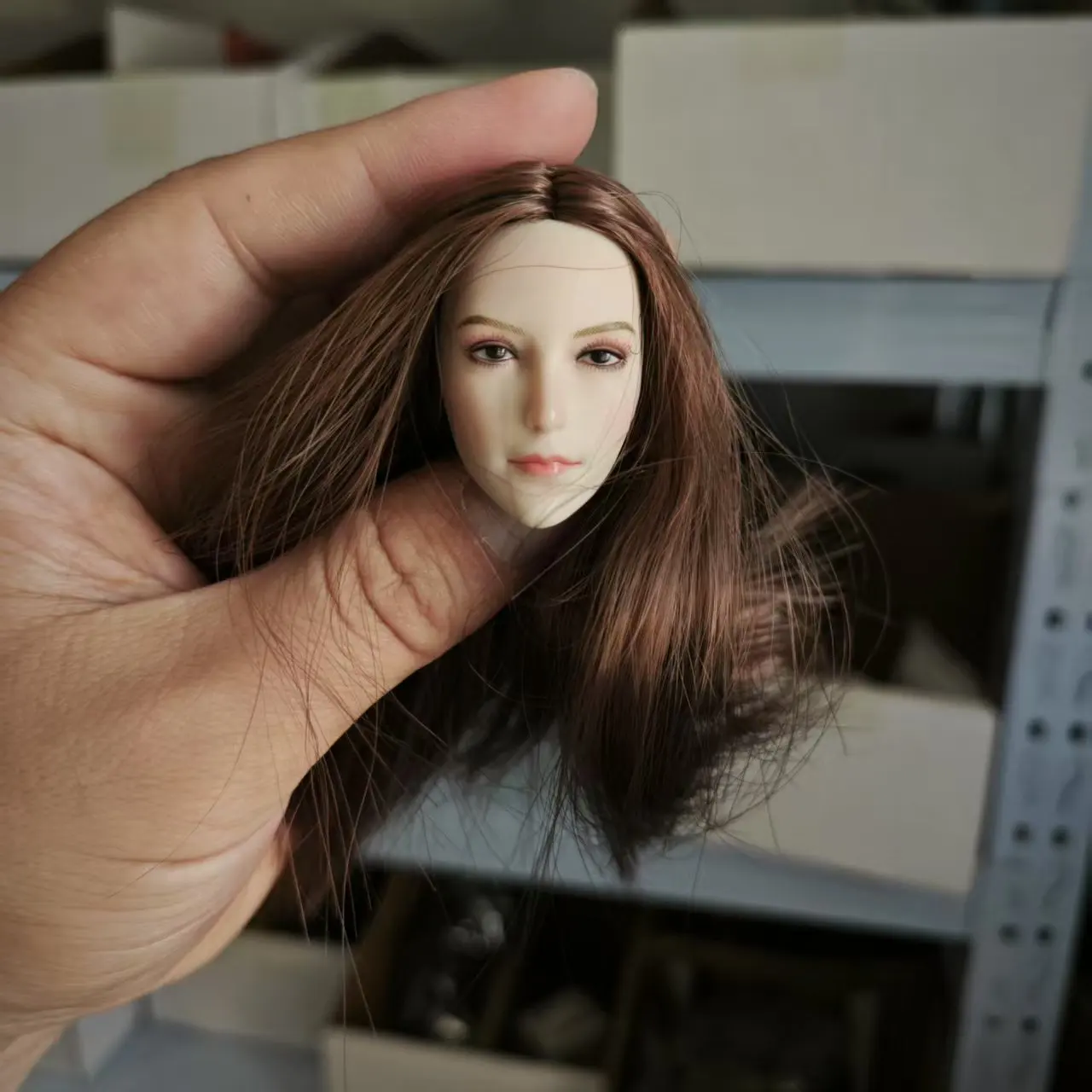 1/6 skala Weibliche Elf Ohren Kopf Sculpt Carving Modell Fit 12 "Soldat Blasse Haut Action Figur Körper Puppen SDH021 auf Lager