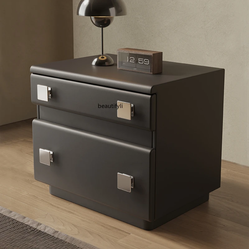 

Мягкий Роскошный Ретро фотошкаф, высококачественный креативный черный прикроватный столик, современный простой домашний Низкий шкаф