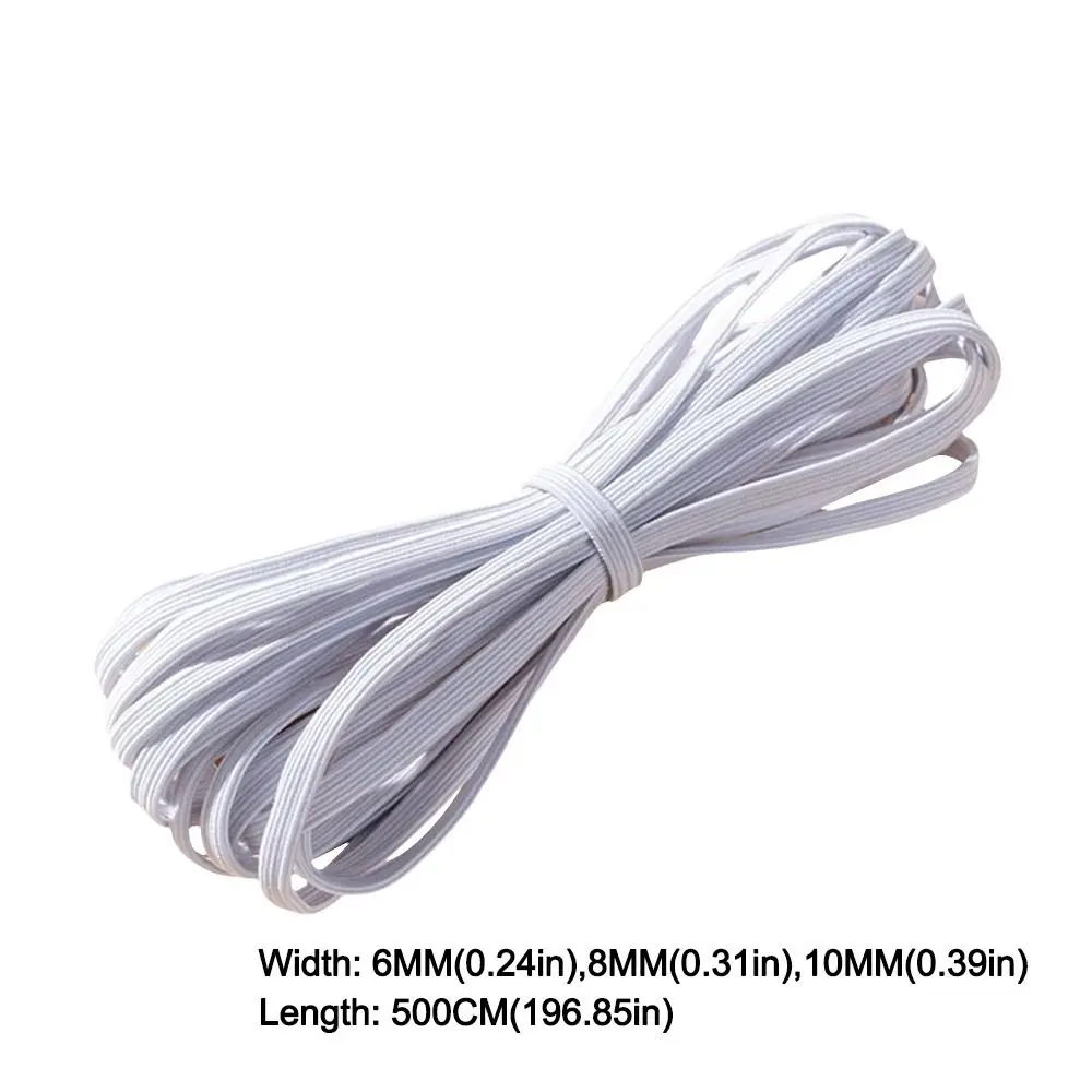 6/8/10 مللي متر أربطة مرنة مسطحة أبيض/أسود لتقوم بها بنفسك شريط مطاطي مرن القماش الملابس شريط مرن لحزام السراويل