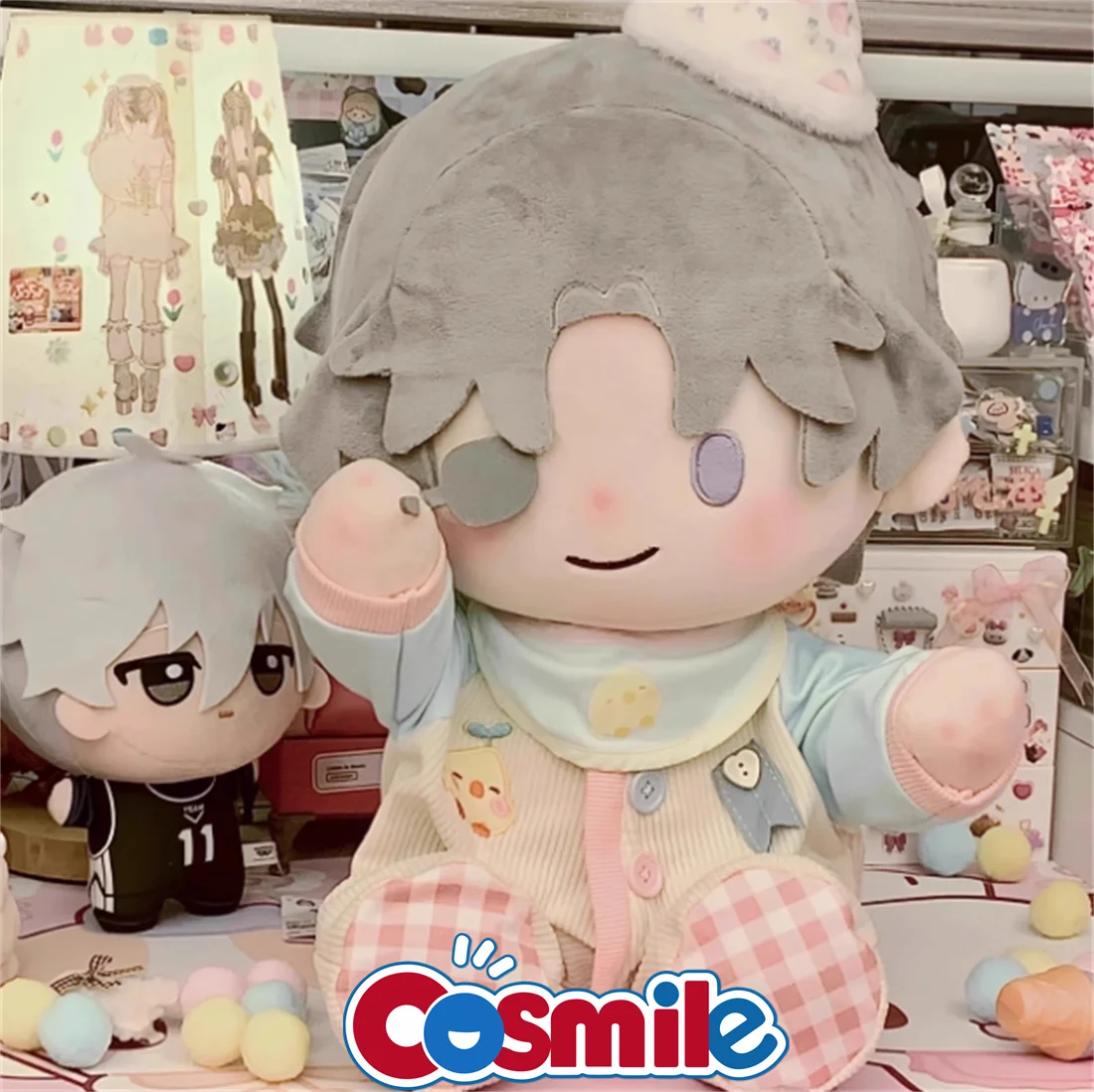 

Cosmile Original Baby jumpsuit Bibs Action For 40cm Plush Doll Toy Clothes Costume Cute Lovely Cosplay Props C