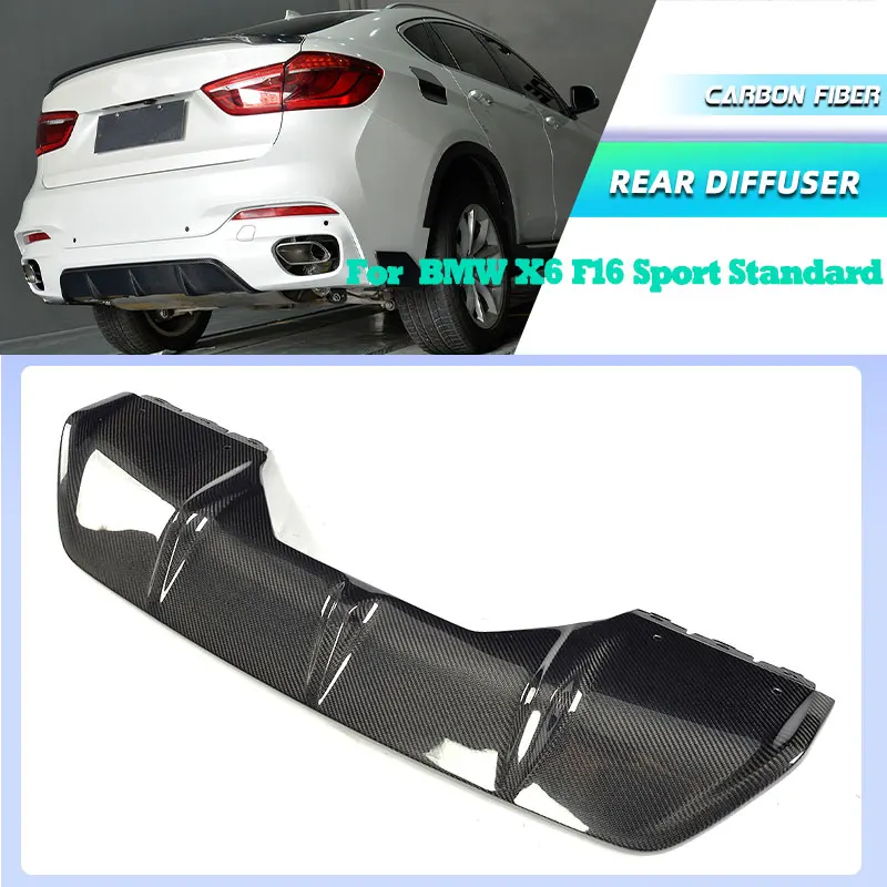 

Полностью карбоновый задний диффузор-спойлер для BMW X6 F16 Sport Standard 2015-2018, комплект обвеса из FRP