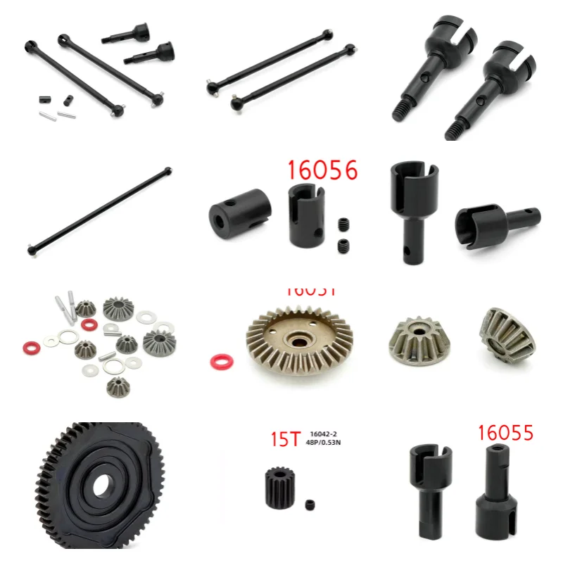 Metallic Accessories: ZD Racing MT16 BX12 X12S Gladiator JIUSI PT14R MT14R WB12 PRO RC Gears Axes Parts