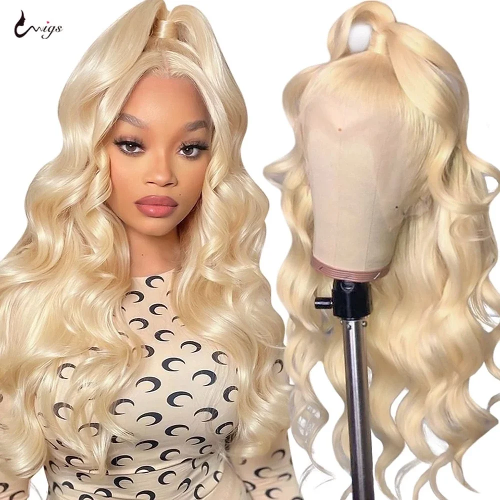 Buy Get One Free 2 Wigs Blonde Body Wave Lace Front Wig Transparent Lace Human Hair 613 Pre Plucked Frontal Wigs Clearance Wig