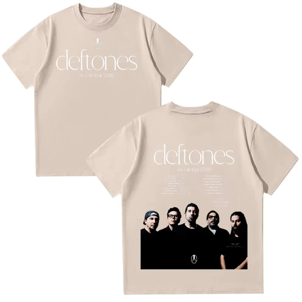 Deftones EU UK Tour 2026 T-shirts Deftones Rock Band Metal Casual