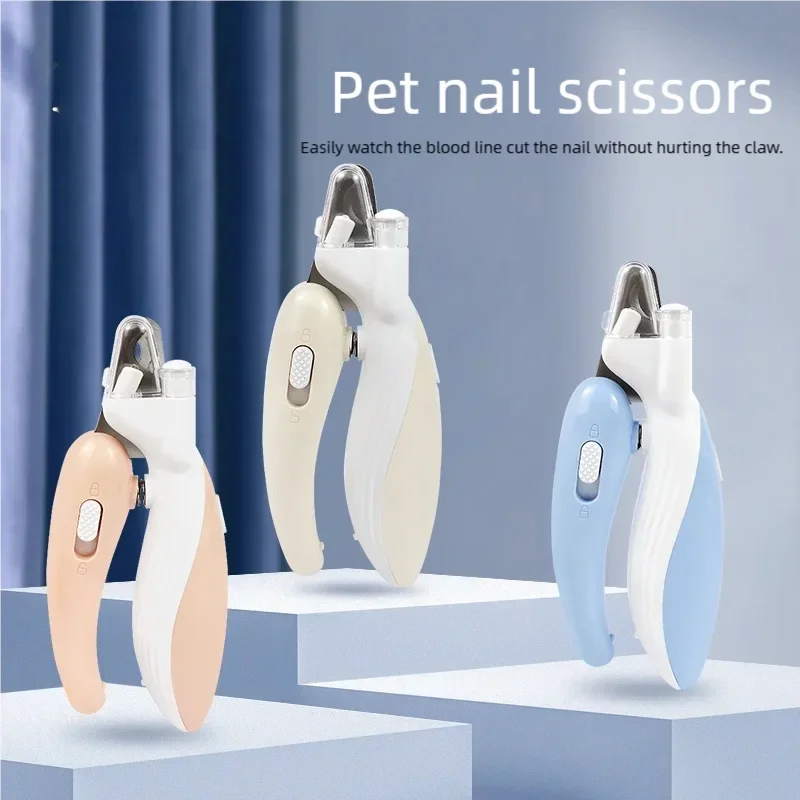 Professional Led Pet Nail Clippers For Dogs Cats Small Animals Nail Trimmer Avoid Cutting Quick Stainless Steel Grooming Tool