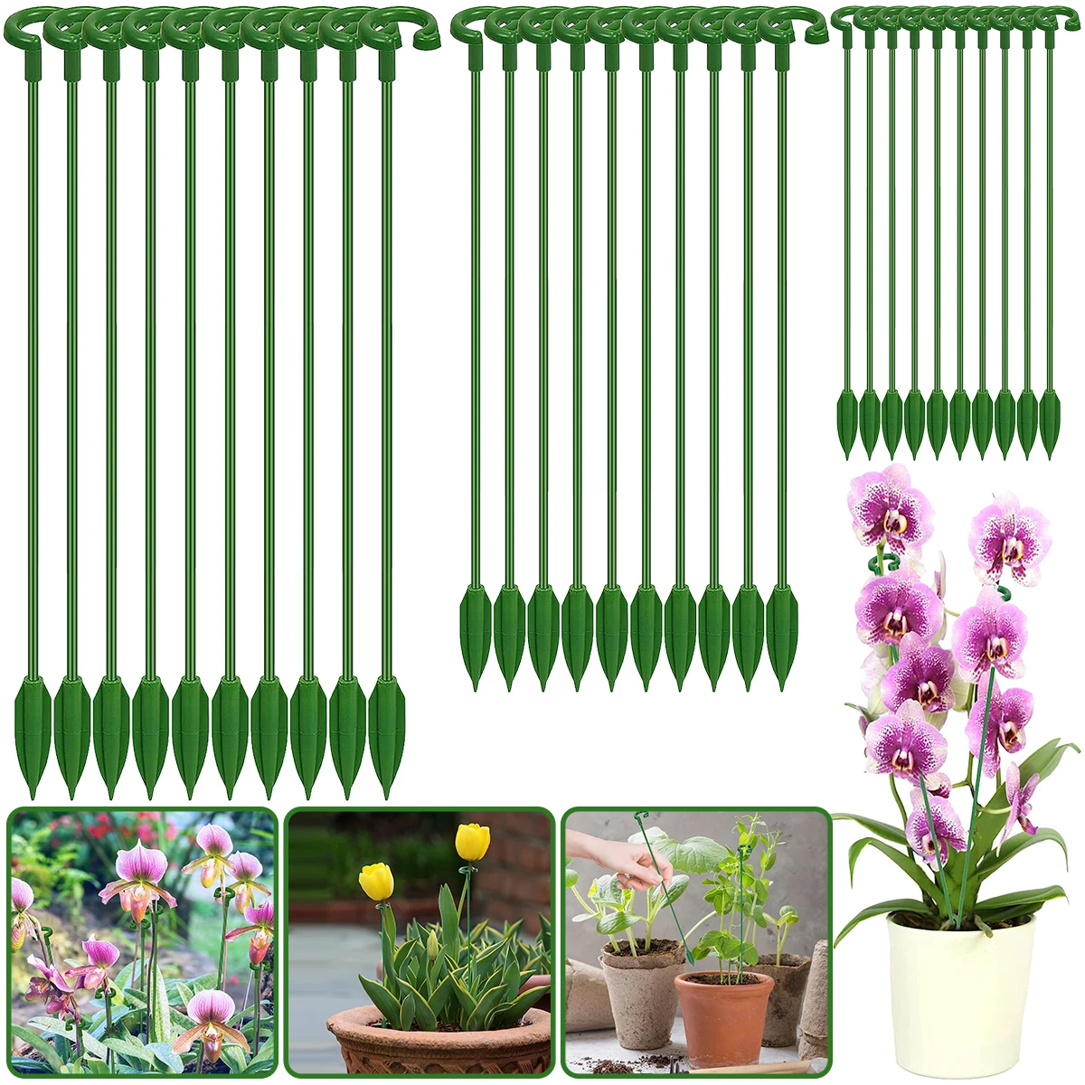 10Pcs Climbing Plant Flower Growing Stakes Support Sticks Anti Lodging Racks Protection Vegetable Garden Supplies