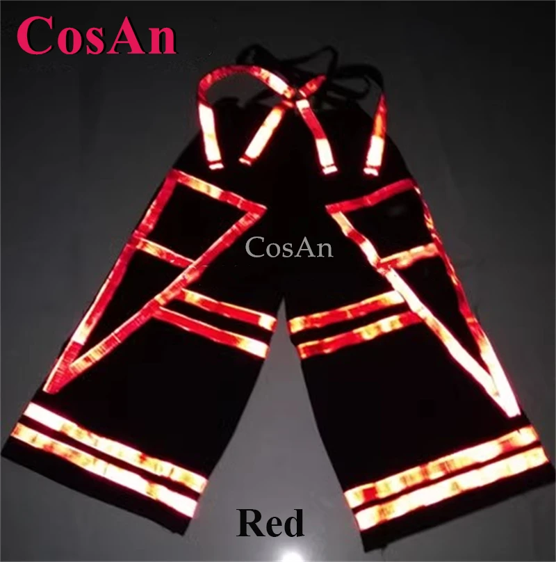 

CosAn Original Shield Ghost Dance Pants Fashion AUS Shuffle Phat Pants Straight-Leg Pants Bright Reflective Effect Trousers