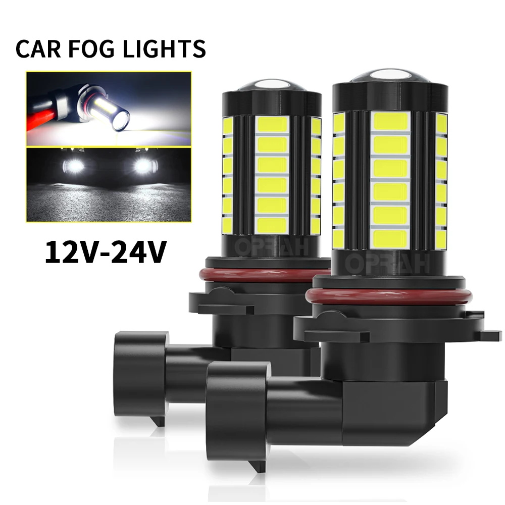 2pcs Fog Light H11 H7 Headlight Bulb 9005/HB3 9006/HB4 Socket For Car Truck Front/Rear FOG Signal Lamp DRL Running Light 12V 24V