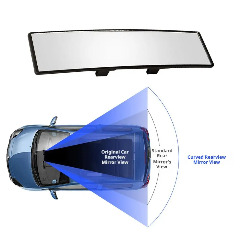 Universal Car Baby Rear View Mirror, Clip-on Wide Angle Anti Glare Large Vision Rear View, Effectively Reduce Blind Spot for Car