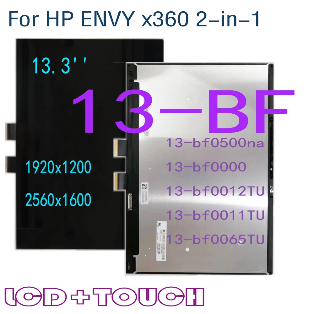 13.3'' For HP ENVY X360 13-BF series LCD Display Touch Screen Digitizer Assembly 13-bf0000 13-bf0012TU 13-bf0011TU IPS LCD