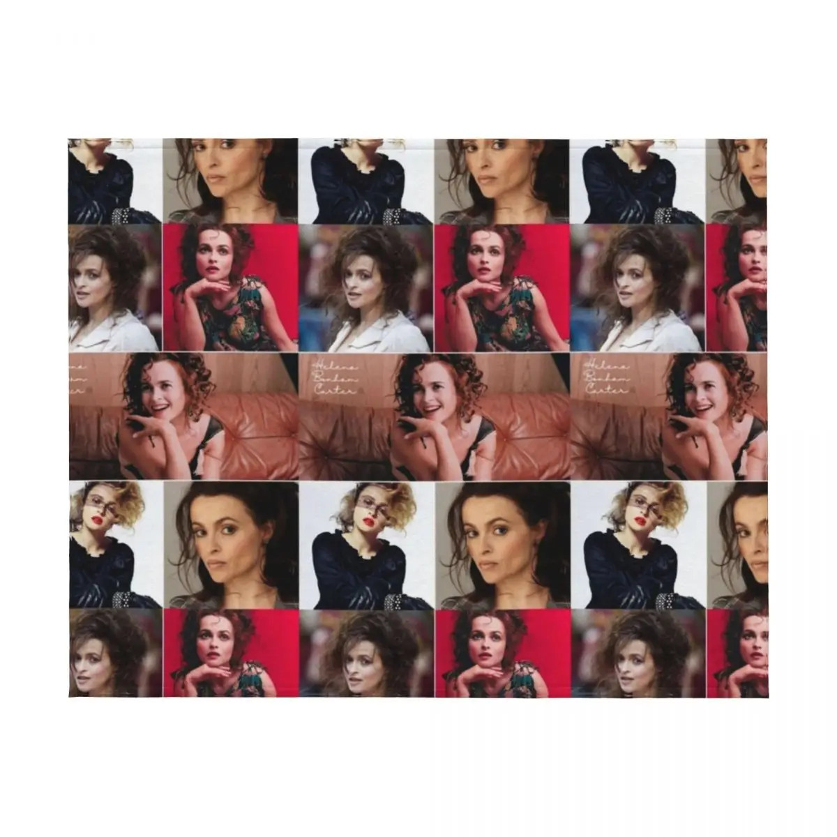 

Helena Bonham Carter English actress Fan Made Photo Collage - 1 Throw Blanket for winter Camping Extra Large Throw Blankets