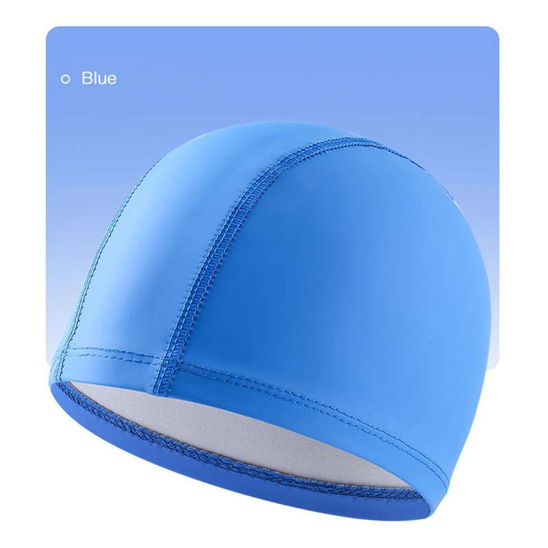 Pu Coated Swimming Hat Unisex Multi-color Comfortable Summer Swim Pool Solid Color For Women Men Adults Swim Bathing Hats