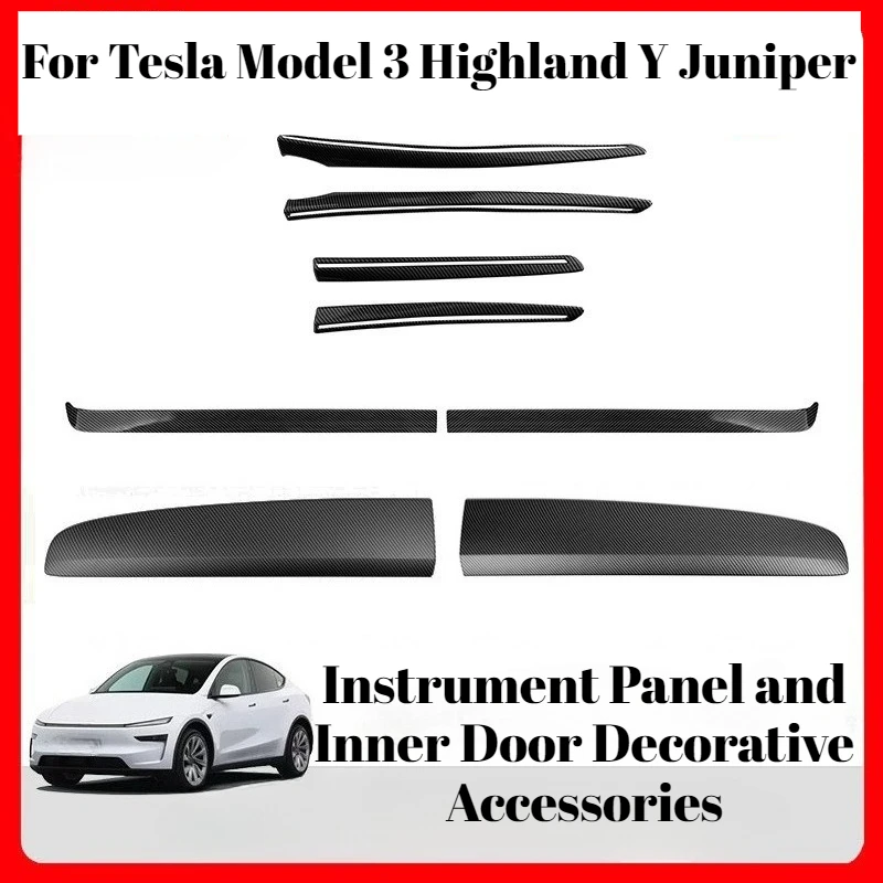 

For Tesla Model 3 Highland Y Juniper Automotive Interior Refitting Accessories Air Vents Dashboard Trim Strips Front Rear Doors