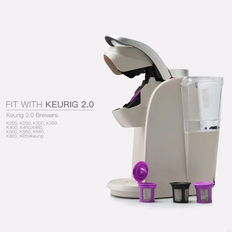 كوب فلتر القهوة القابل لإعادة الملء من U0DE، كبسولة قهوة قابلة لإعادة الاستخدام، متوافقة مع