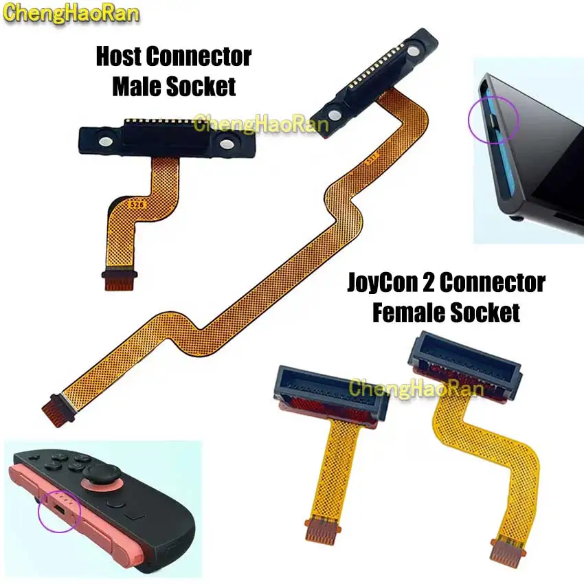 Für Schalter 2 Host Stecker Stecker Flex CableJoyCon 2 Links Rechts Griff Buchsen Für NS2 Konsole Reparatur Teile – Detail 1