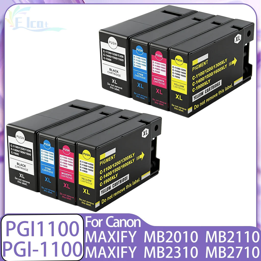 PGI-1100XL PGI-1100 PGI1100 PGI1100XL Ink Cartridge Compatible for Canon MAXIFY MB2010 MB2110 MB2310 MB2710 Printer Cartridge