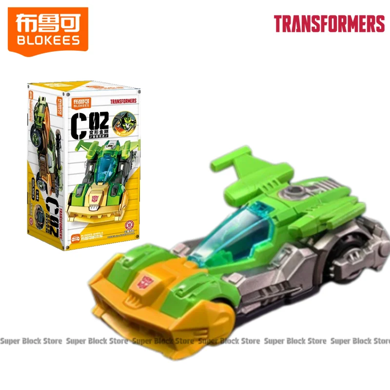 Op voorraad Blokees Transformers Car C02-serie: Roadbuster Pipes Thunder Speed ​​Assembly Model Ornamenten Collectie Cadeau