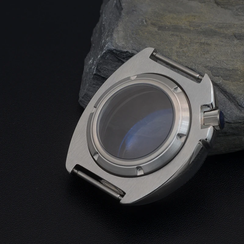Transparent Back Cover 316L Stainless Steel Fit Turtle Abalone Tunas Canned SKX007 009cht/40MM Retro Case Watch Case Accessories