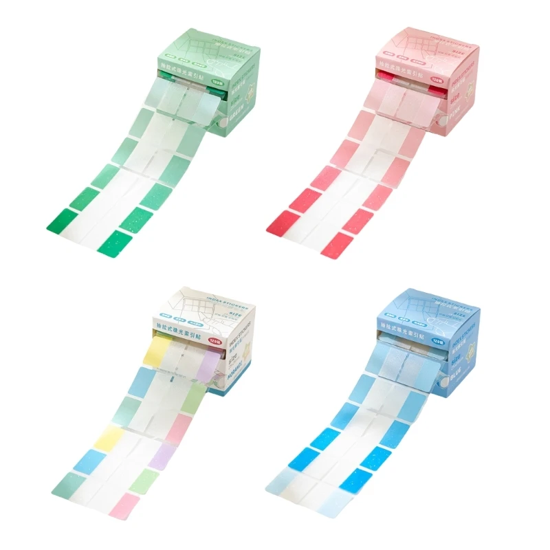 

Glittered Colorful Index Label Writable Adhesive PET Label Adhesive Notes