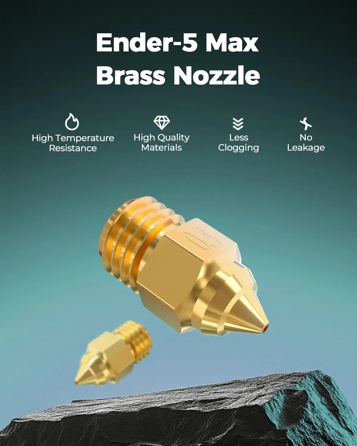 Creality Ender 5 Max Nozzle Brass 0.4/0.6/0.8 Ender 5 Max Hotend Parts High Thermal Conductivity Ender 5 Max Accessories