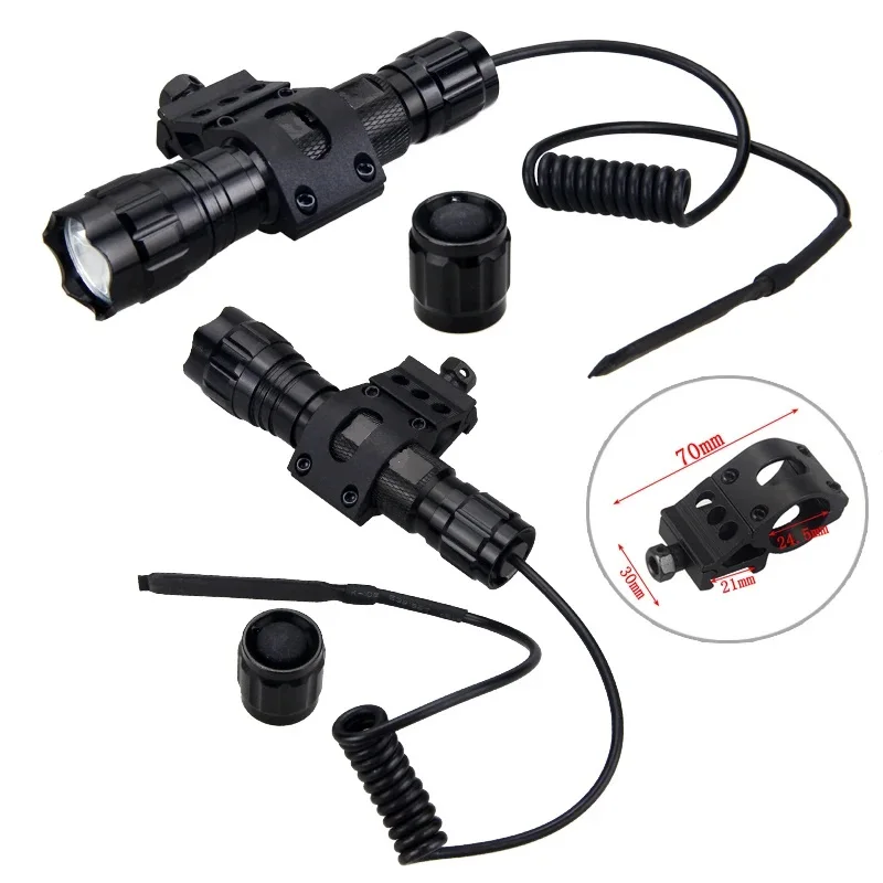 Professional High Power LED Flashlight Tactical Scout Torch Lights L2 Rechargeable Waterproof Hunting Rifle Pistol Fit 20mm Rail