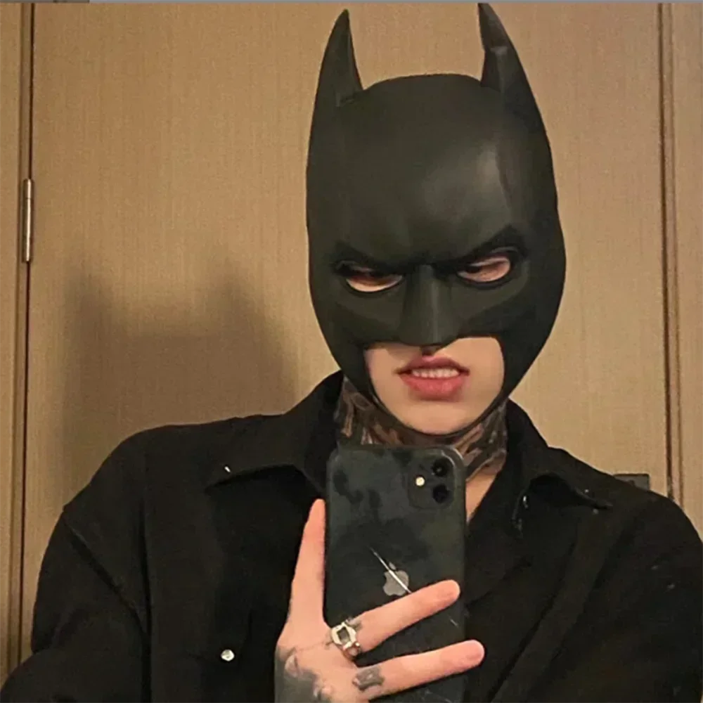 Masque de chauve-souris en Latex, couvre-chef de Cosplay, fête de danse nocturne d'halloween, masque de mascarade pour adultes, masque en Latex pour hommes, Anime