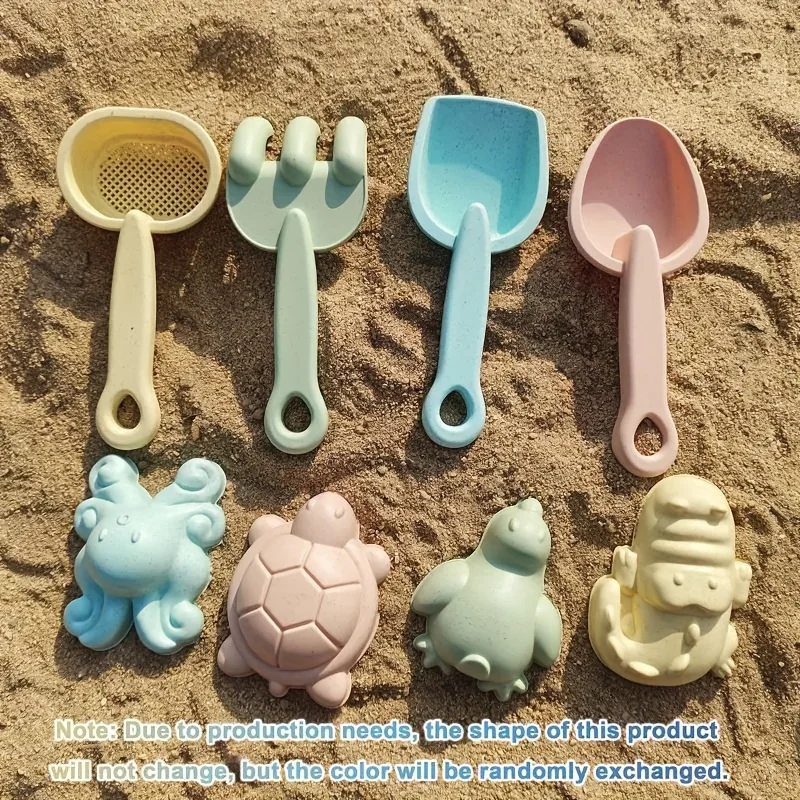 Beach Toys for Kids Sand Toys Set for Toddlers Sandbox Toys with Collapsible Bucket Shovel Rake Set Sand Molds Summer Outdoor