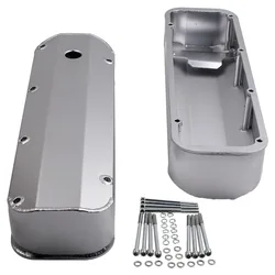 2x Aluminum Cam Valve Rocker Covers with Bolts for Ford V8 BBF 429 460 Big Block