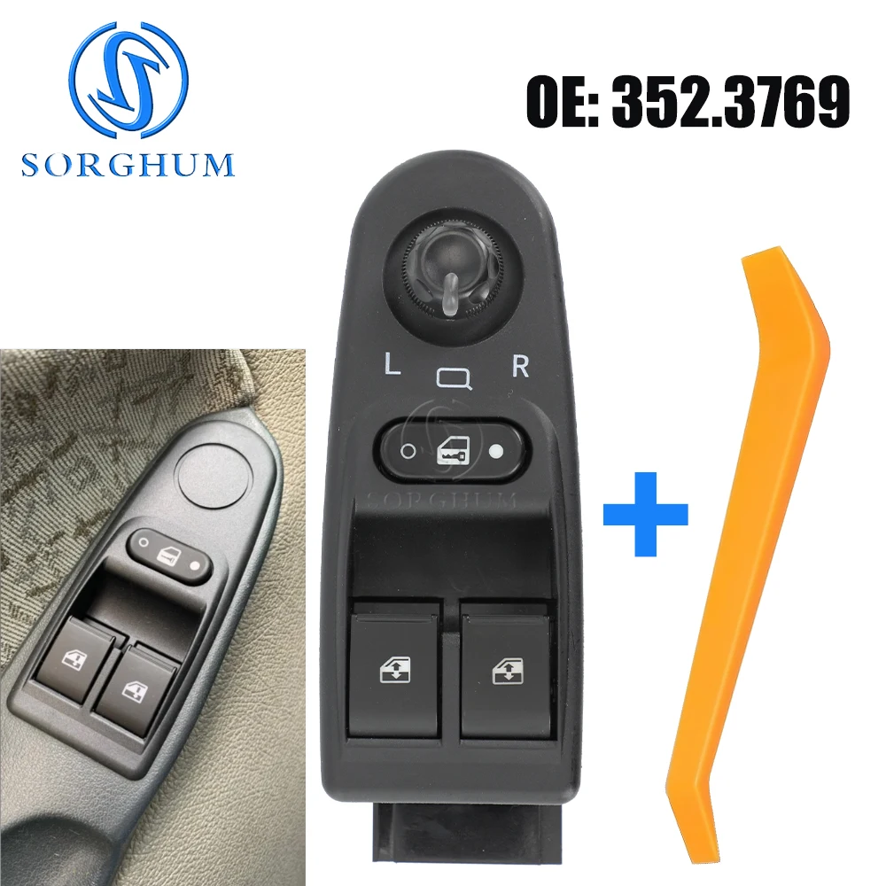 SORGHUM Window Lifter Control Unit 2 buttons with lock and Mirror For Lada Kalina Datsun OE 352.3769 Electric Window Switch