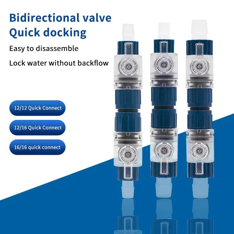 Quick Release Connector Fish Tank Filter Replace Accessories Aquarium Filter Water Valve Hose 12mm/16mm/20mm Single/Double Tap