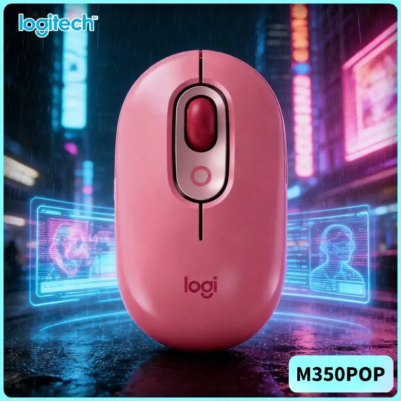 Logitech   POP Wireless Mouse 77g Lightweight Auto Sleep Quiet for Co-Working Office Space and Shared Desk Environment Use