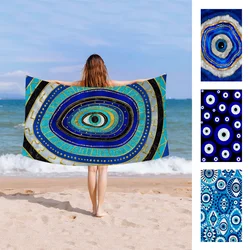 Evil Eye Towel Microfiber Beach Towel Absorbent Quick dry Soft Yoga Swimming Resort Mountain Climbing Towel