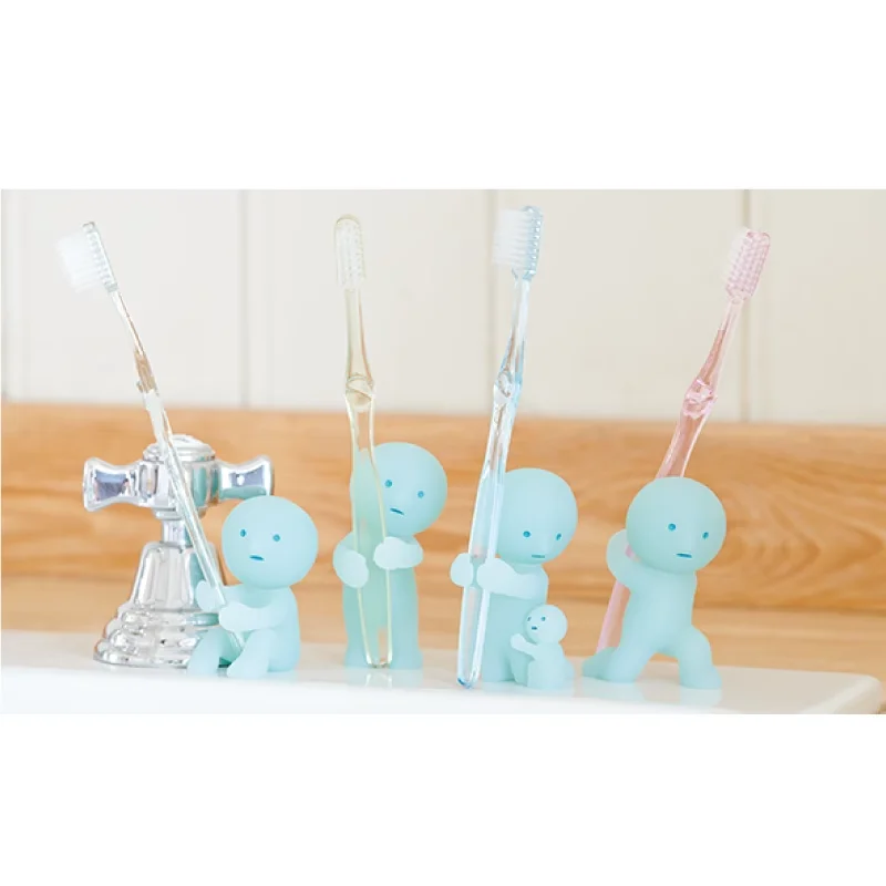 

New 2025 Smiski Glow-In-The-Dark Toothbrush Holder Bathroom Decorative Night Light Pen Stand Toothbrush Stand Gift For Fans