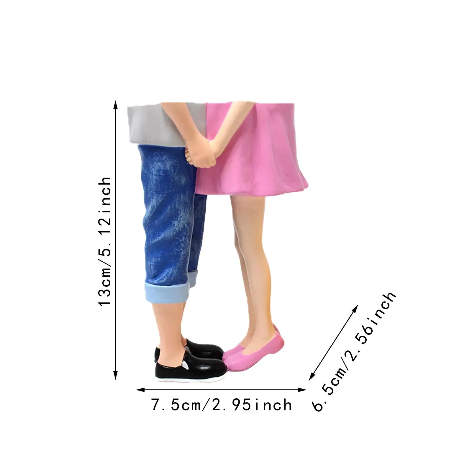 Storage Box Creative Decoration Couple Statue for Indoor Shelf Countertop