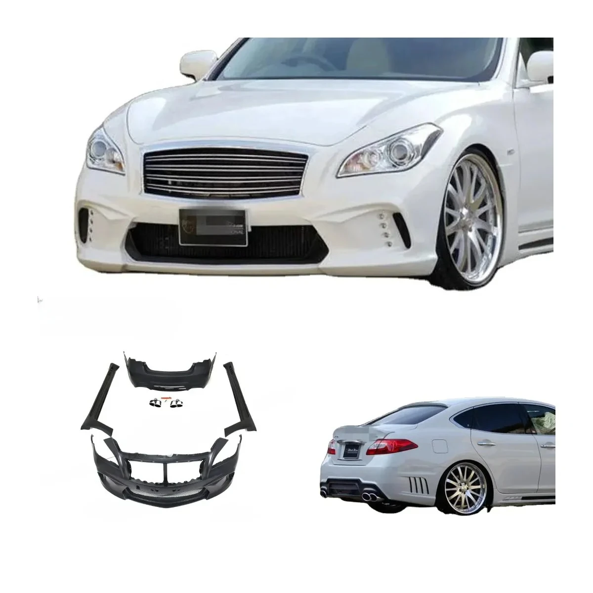 

IFNT Q70 WD Style Body Kit for Q70 to WD Style with Front Bumper Rear Bumper and Muffler Tips
