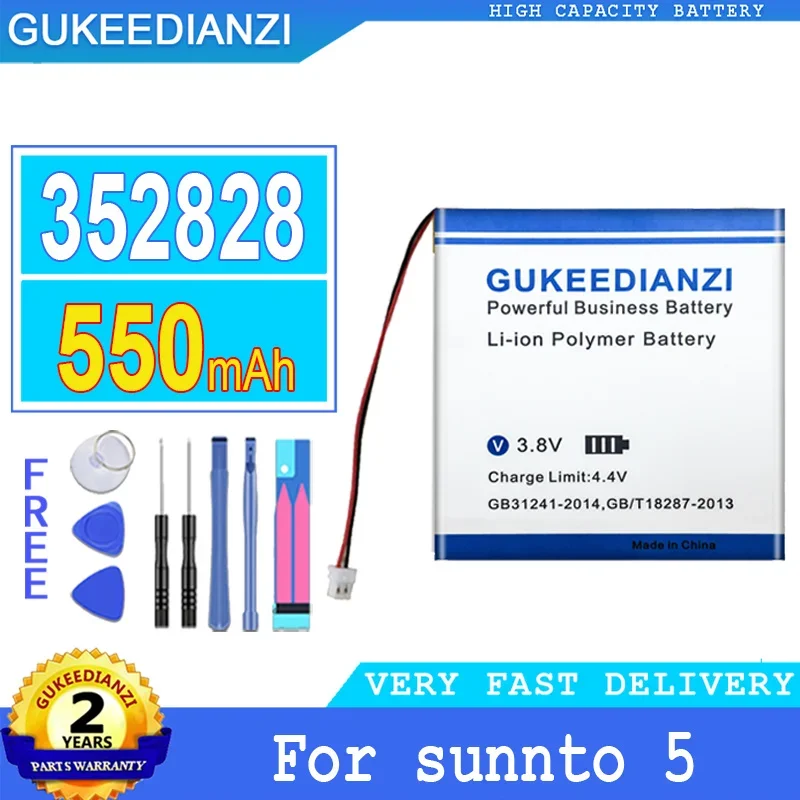 GUKEEDIANZI Battery 352828 for Sunnto 5, Spartan trainer, Smart Watch, Big Power Battery, 550mAh