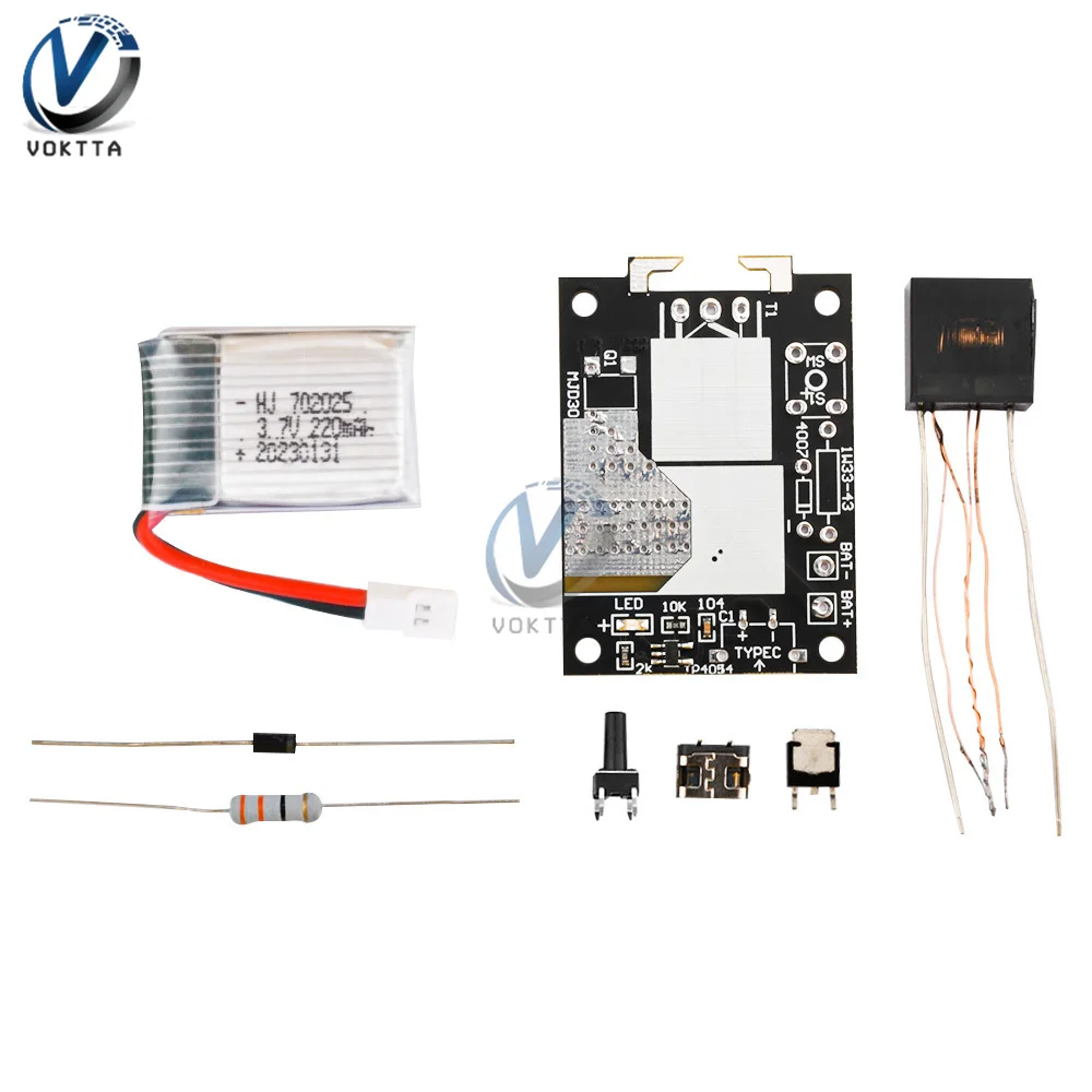 DC3-5 V haute tension module d'allumage rechargeable briquet ￩lectronique kit bricolage g￩n￩rateur d'arc inverseur Boost pi￨ces ￩lectroniques