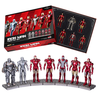 Zd Toys Iron Man 4 inches With Base MK1 MK2 MK3 MK4 MK5 MK6 MK7 Action Figures Tony Stark Model Action Figure Gift