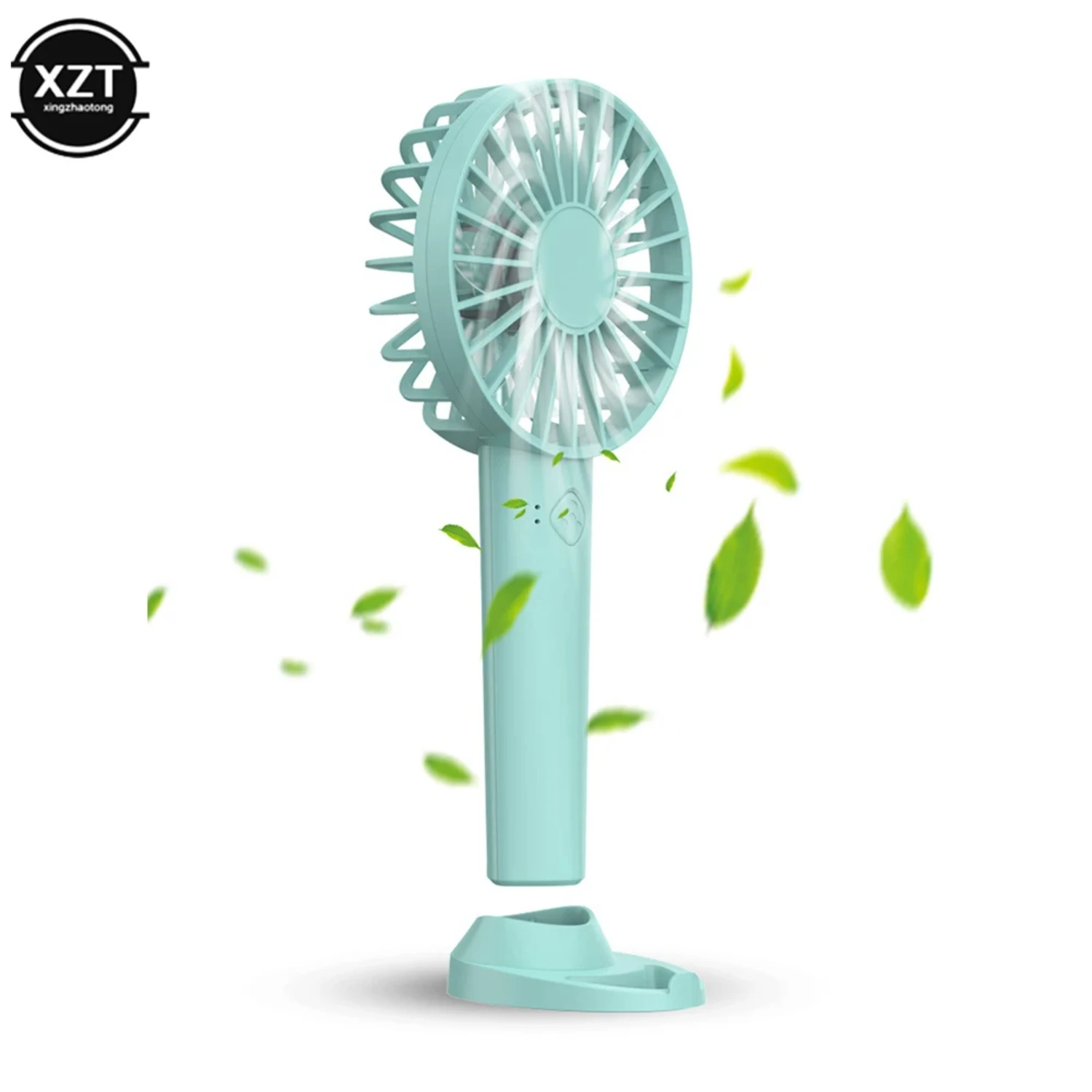 Powerful and Quiet Rechargeable USB Portable Handheld Fan - Small Size Ideal for Student and Office Desktop Use - Cooling with S