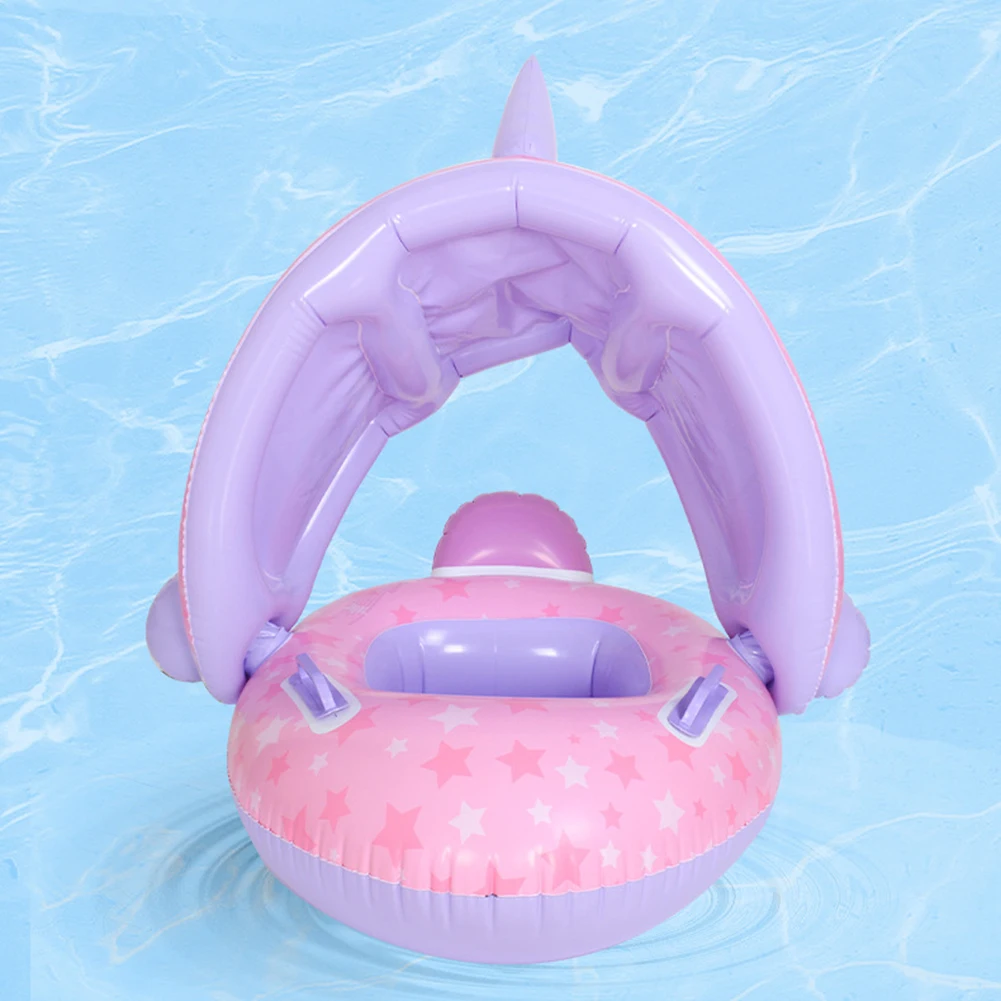 Baby Inflatable Swimming Rings Baby Float Circle Swimming Inflatable Infant Floating Swim Pool Accessories Sunshade Circle Toys