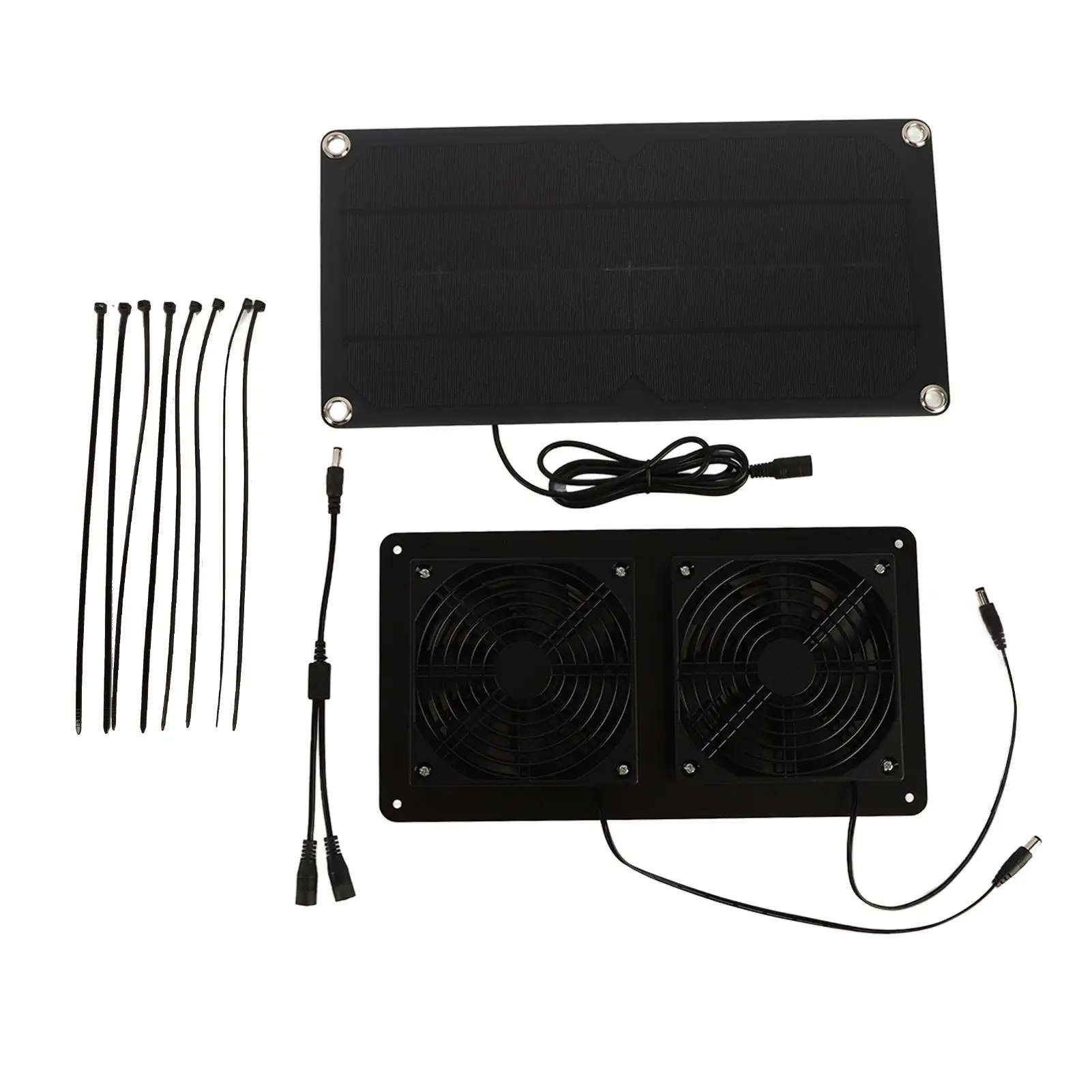 

12V 20W High Efficiency Solar Panel Fan Kit for greenhouse – Portable and Eco-Friendly Cooling Solution