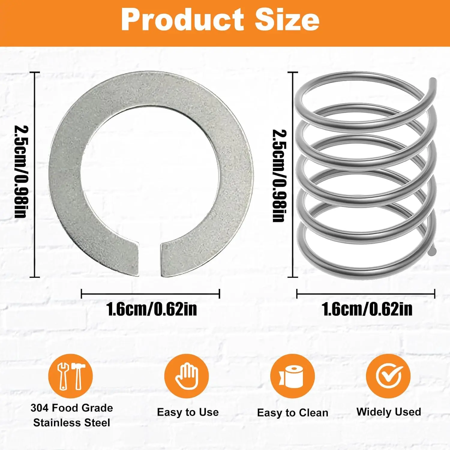 2024 new Stainless Steel Spring and Washer 4 Pack Fit for Kitchenaid Stand Mixer 3.5/4/5/6/7/8Qt Kitchen Aid Mixers Accessories