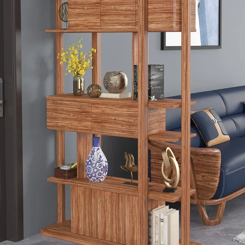 

Hallway Shoe Cabinet New Double-Sided Solid Wood Entrance Porch Cabinet Nordic Home Screen
